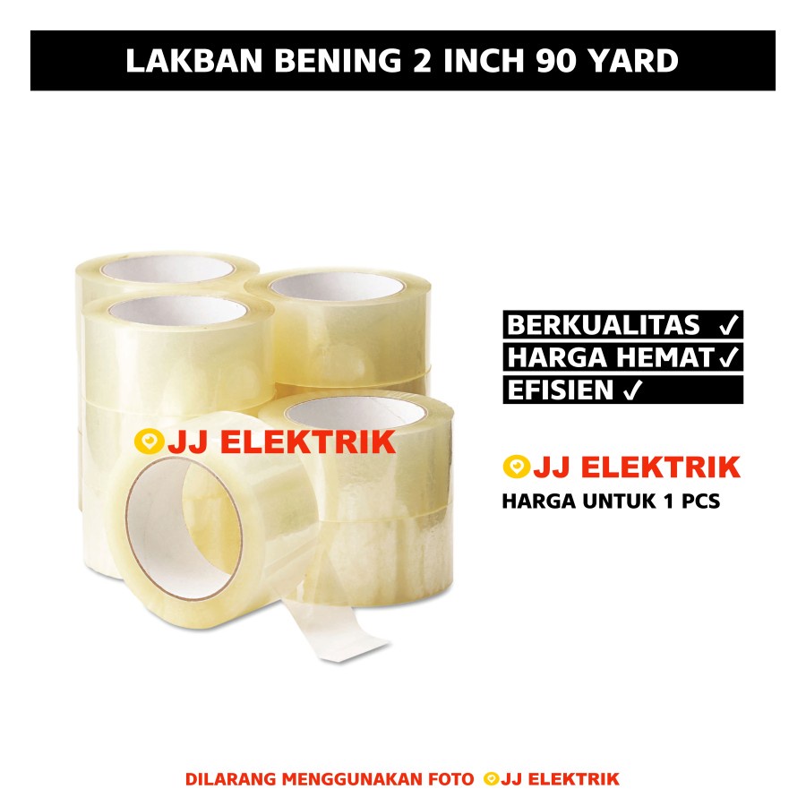 

Lakban Bening DIJAMIN TOP 2 Inch ASLI 90 Yard Anti PUTUS Lem KUAT