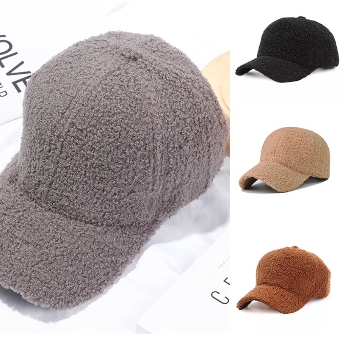 Topi Baseball Cap Import Topi Model Bulu WOL Pria Wanita TP018