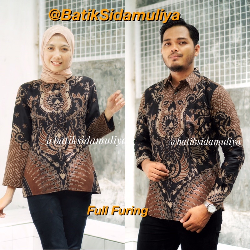 Batik Couple Modern Slimfit Pasangan Sarimbit Kerja kantor jaz outer blazer atasan Kemeja Blouse Fashion Full Furing Eksklusif