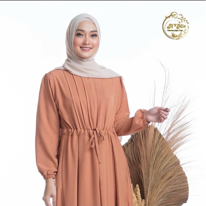 (DBY) GAMIS AMIELA REMPEL KERUT DAILY BUSUI DRESS MOSCREPE PREMIUM