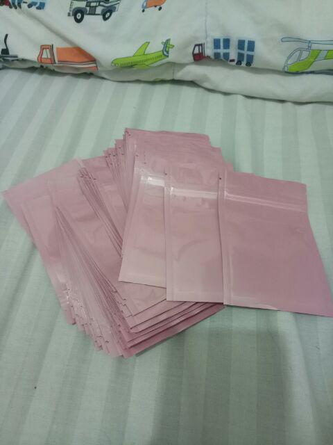 8 X 12 Min100pcs Blue Pink Kantong Plastik Masker Ziplock Klip Pouch Bag Warna Biru Alumunium  Foil