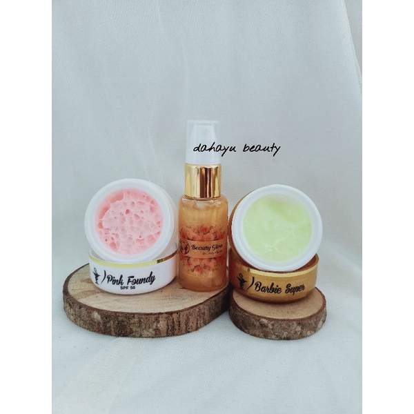 PAKET BARBIE GLOWING SUPER (SIANG,MLM,SERUM)