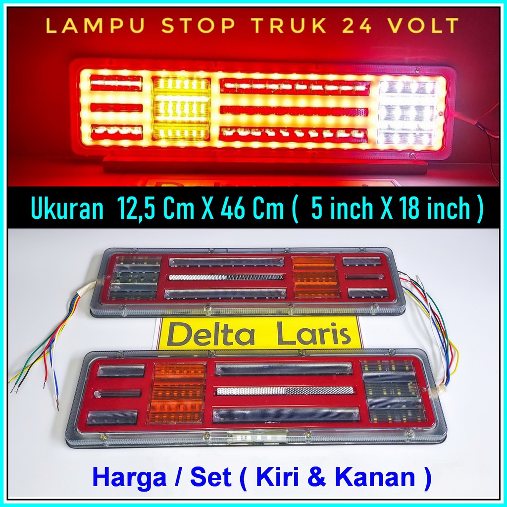 Lampu Stop Truk LED 24 volt tail light rem sein belakang Tronton Fuso