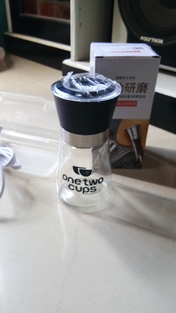 [dapur Emak] - Onetwocups Manual Glass Pepper Grinder - M15996 - Black