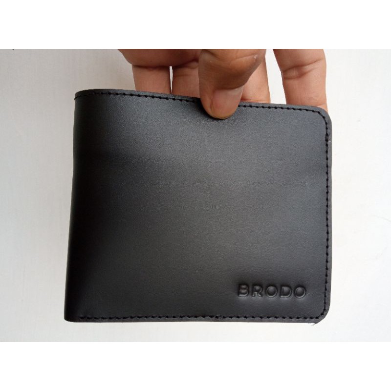 BRODO - DOMPET SHORT WALLET BLACK ORIGINAL / DOMPET KULIT ASLI