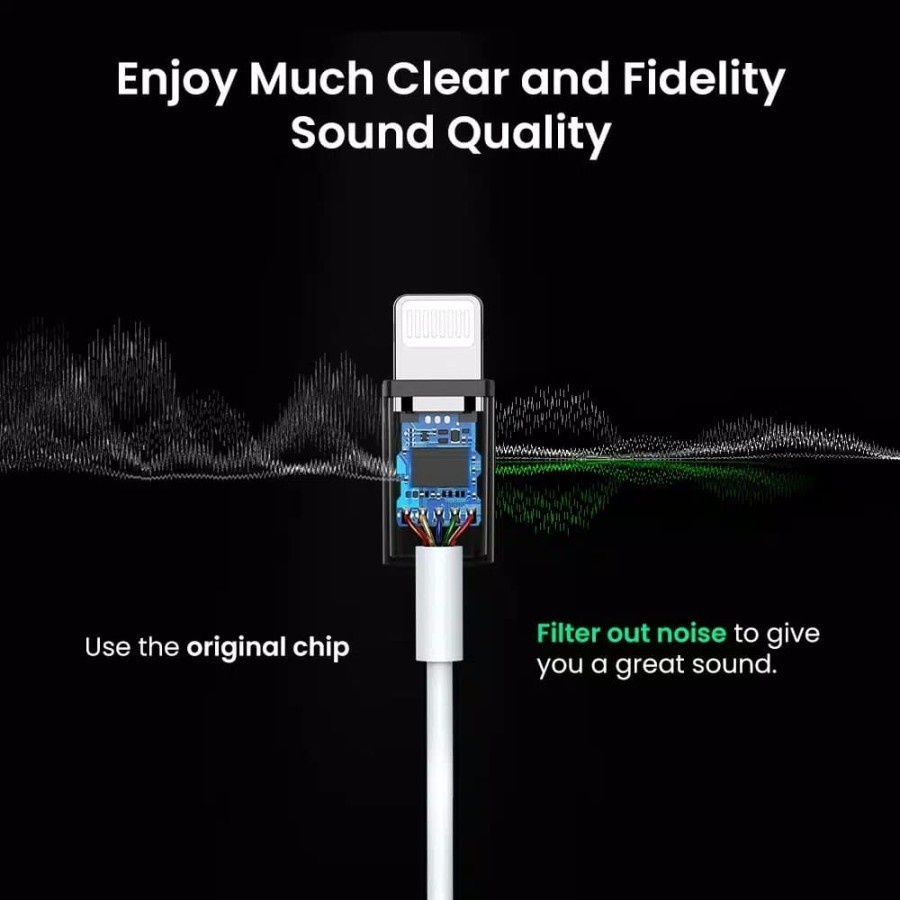 UGREEN Converter Adapter Audio iPhone Lightning To Earphone Jack 3.5mm US212 30759