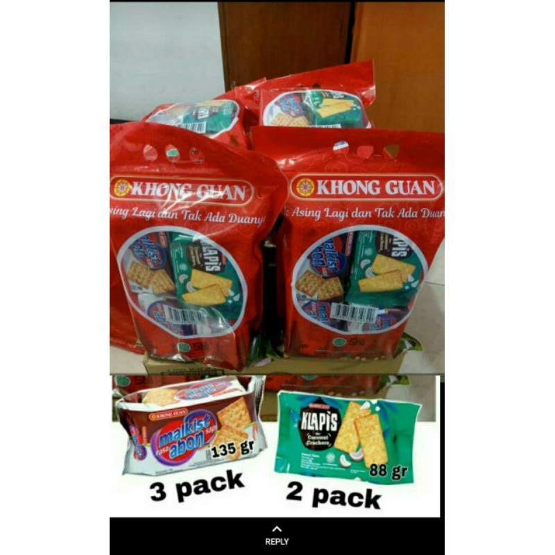 

Paket Ekonomis dari Khong Guan, Malkist Abon, Klapis