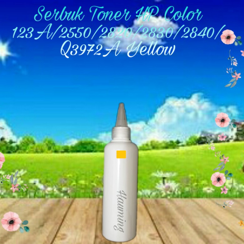 Serbuk Toner HP 123A For Use In LaserJet 2550 2820 2830 2840 2550N 2550LN Q3972A Yellow 1x Isi