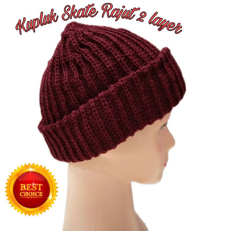 Kupluk Skate Distro Rajut tebal Kupluk Dewasa