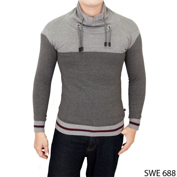 Male Harajuku Sweaters Rajut Grey – SWE 688