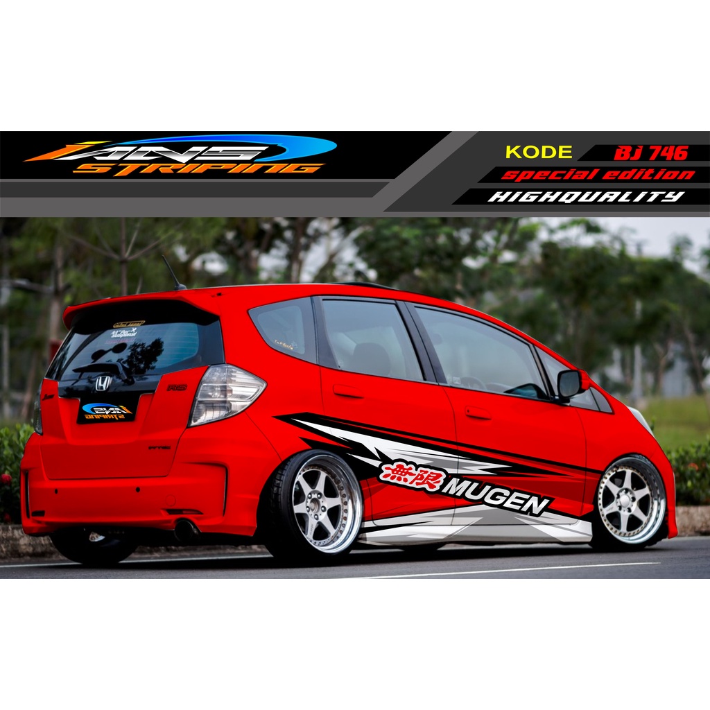 STICKER VARIASI MOBIL HONDA BRIO AGYA JAZZ AVANZA YARIS / DECAL STICKER MOBIL JAZZ / STIKER MOBIL