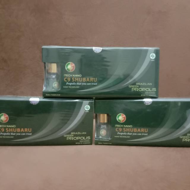 PROPOLIS C9 SHUBARU BRAZILIAN GREEN PROPOLIS ORIGINAL ,' Isi 7 botol