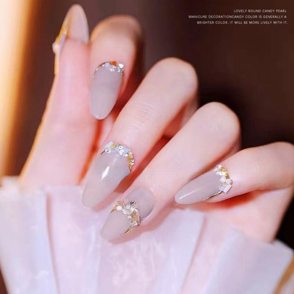 Mxbeauty Manik-Manik Nail Art Warna-Warni Fashion Kristal Kerikil Manik-Manik Manikur Aksesoris 3D Dekorasi Kuku Berlian Imitasi