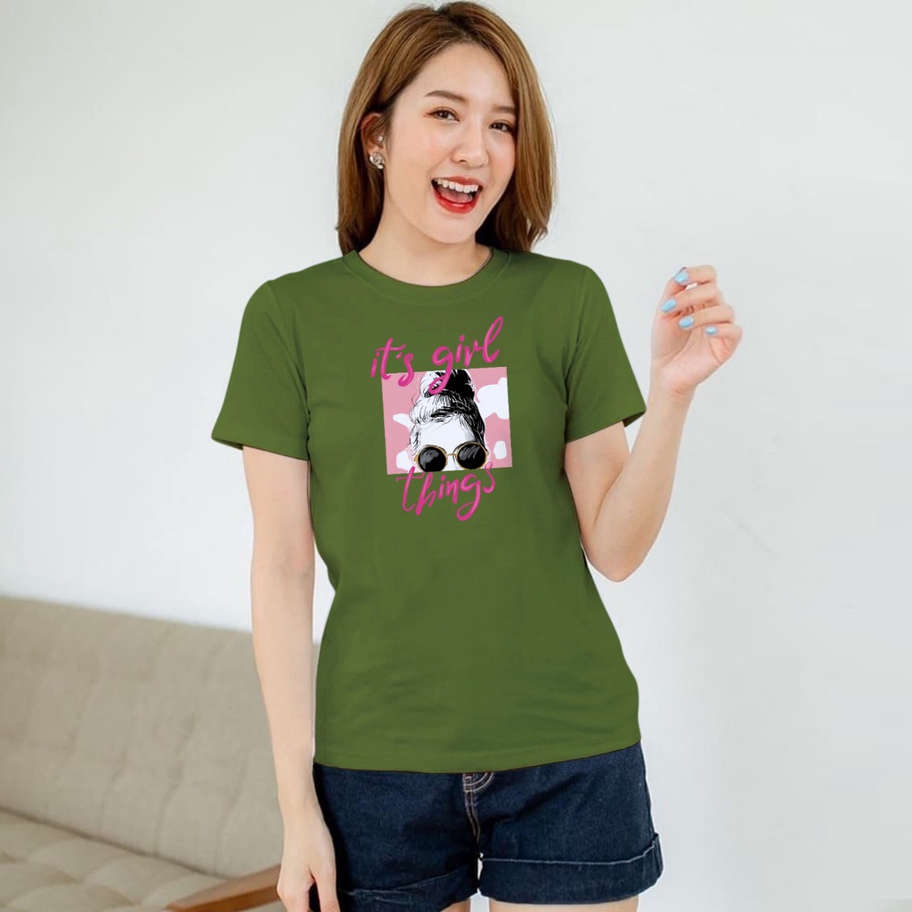 ISANNY SIZE.S M L XL XXL 2209-00058 KAOS OBLONG / KAOS CEWEK / ATASAN WANITA / IT'S GIRL THINGS / READY STOCK