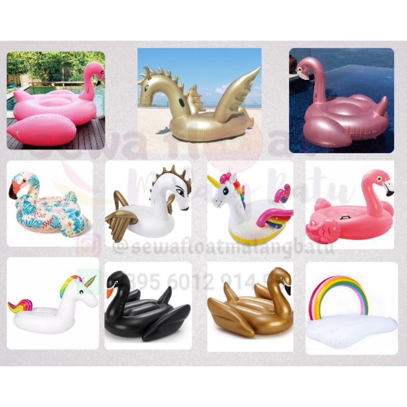 FLOATIES PELAMPUNG RENANG UNICORN FLAMINGO SWAN BAN RENANG FLOATIES PELAMPUNG KEKINIAN