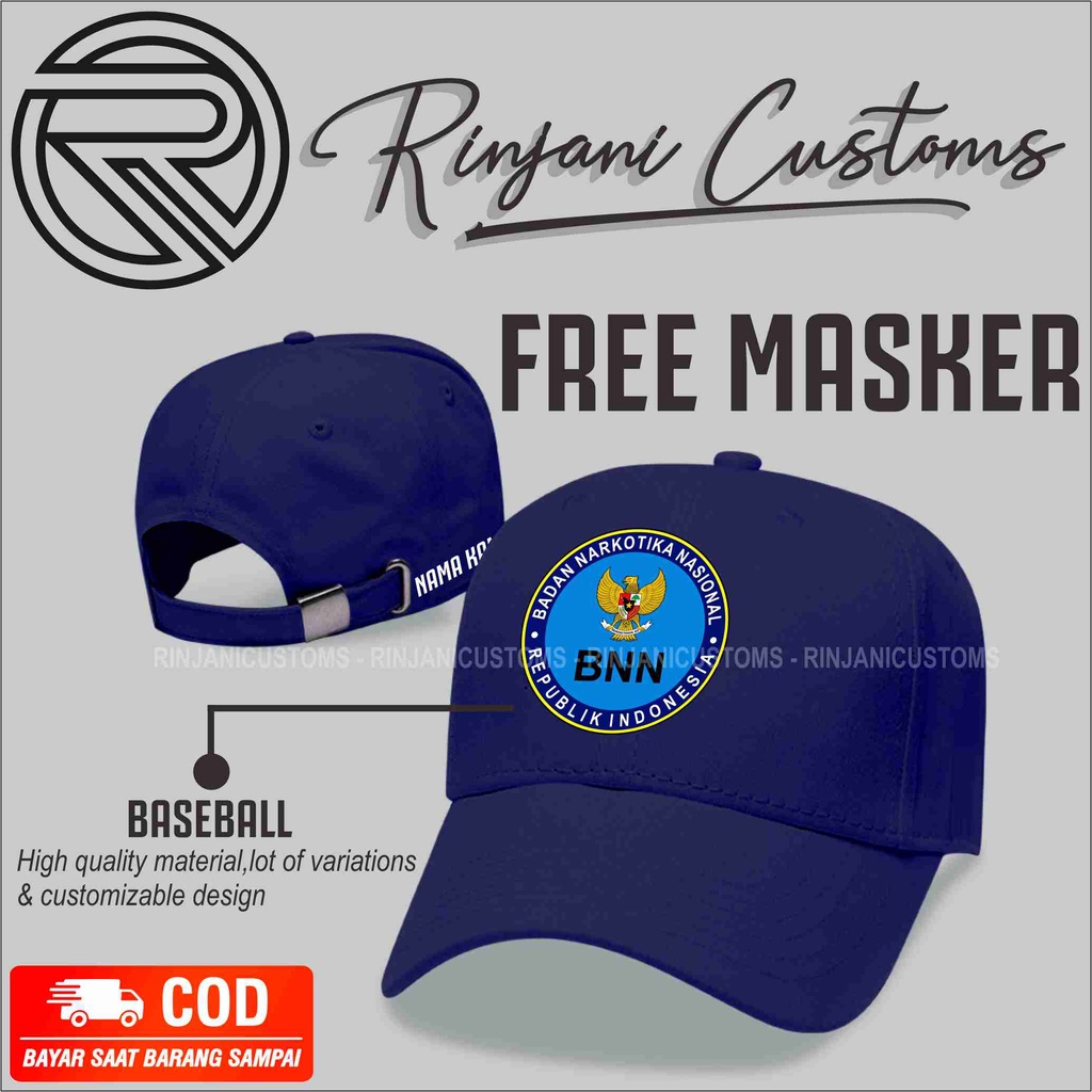 TOPI LOGO BNN.TOPI KEREN BERKUALITAS.FREE MASKER