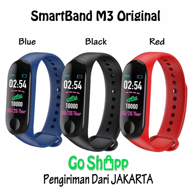 SmartBand M3 / Smartwatch M3 Bluetooth Pedometer Detak Jantung - Smartwatch Sport - Smartband