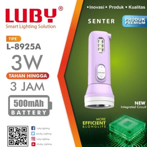 Senter Cas / Emergency Mati Lampu / Senter LUBY L-8925A