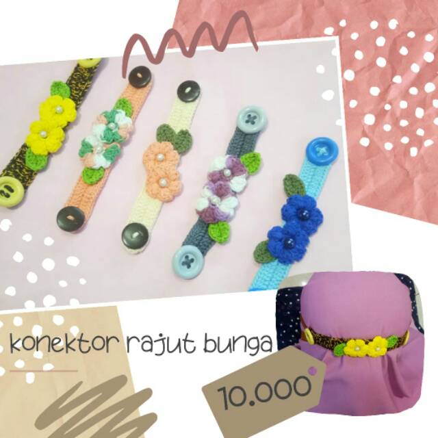 Konektor Rajut Bunga