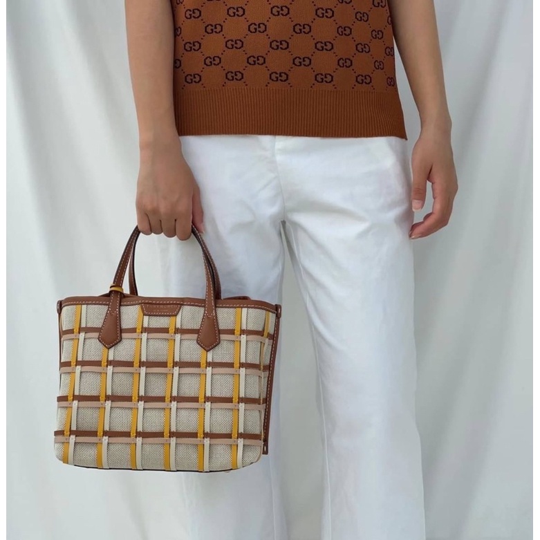 TB Perry Canvas Small Triple Compartment Tote