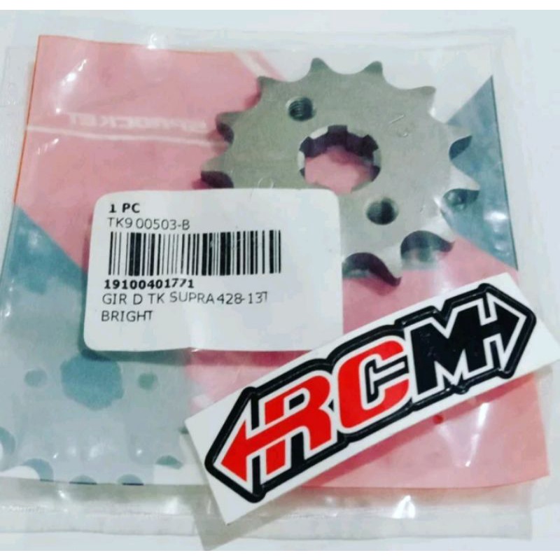 GEAR GIR GER TK RACING DPN DEPAN 428 X 13 14 428X13 428X14 T HONDA SUPRA SMASH DLL ORI ORIGINAL TK RACING ASLIJAMINAN ORIGINAL TK RACING PART