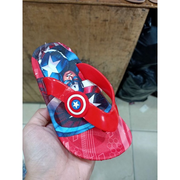 Sandal Jepit Anak Karakter Marvel Captain America IRON MAN 5118