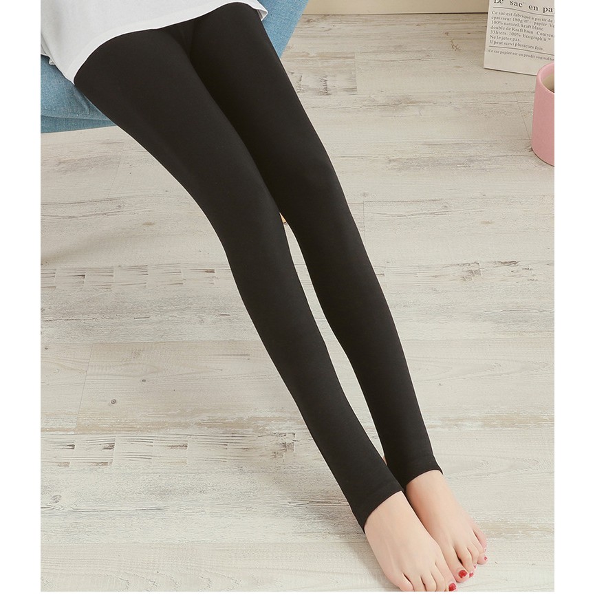 Leggings elastis hitam - Add fertilizer to increase 100kg high elasticity large size fat MM outer wear nine