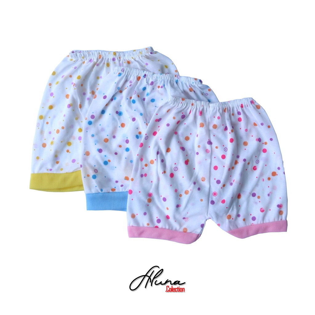 PROMO 1  lusin  Celana  pendek  bayi  Cotton Motif Polkadot 