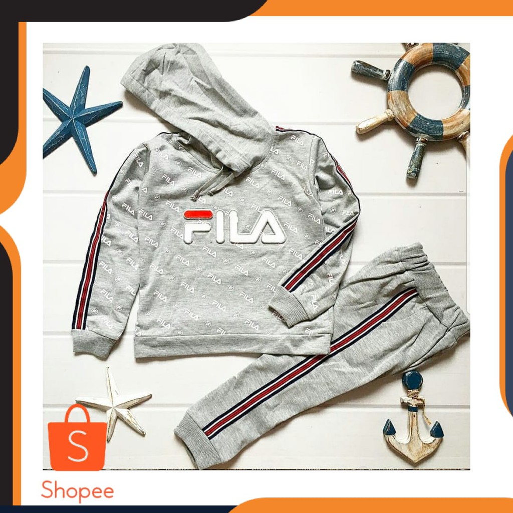 BEST SELLER - Set Fila list gucci kids Abu/pakaian anak pria/ stelan anak pria/bajumurah/fashion