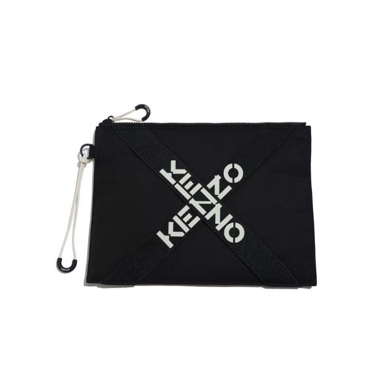 Kenzo Clutch Logo Cross Black