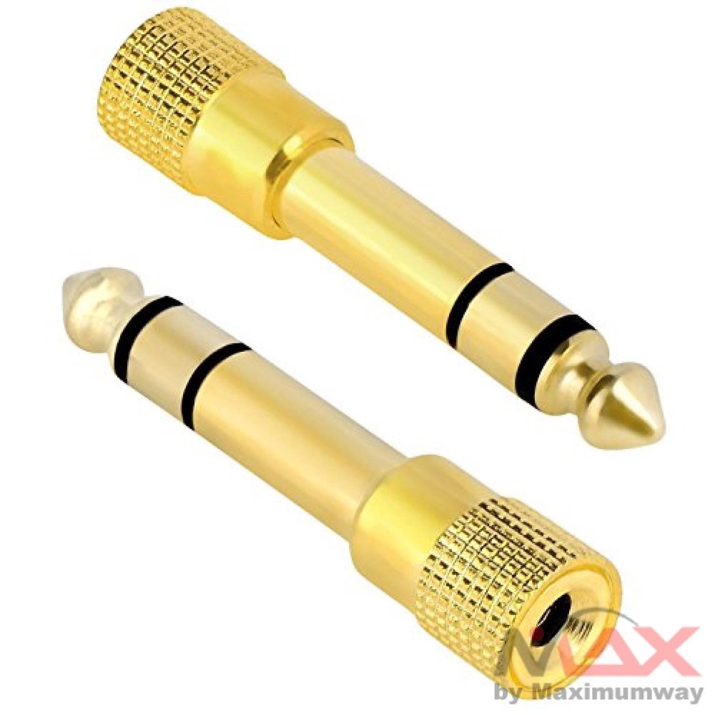 Headphone Jack Adapter 6.5mm to 3.5mm Male to Female 3.5mm 1/8 ke 6.5mm 1/4 Stereo 1 PCS  Adapter Jack headphone ke Amplifire Jack Besar 3.5mm Socket to 6.5mm Jack Plug Audio Stereo Adaptor Gold Premium Quality 6.5mm 1/4 inch Headphone Adapter