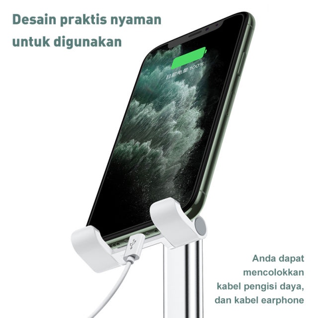 HD-23 High Quality Dudukan Ponsel Phone Holder Stand Lazypod Liftable Foldable HP di Meja Folding desktop Iphone Ipad Universal