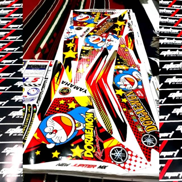 Striping NEW JUPITER MX 135 Doraemon merah