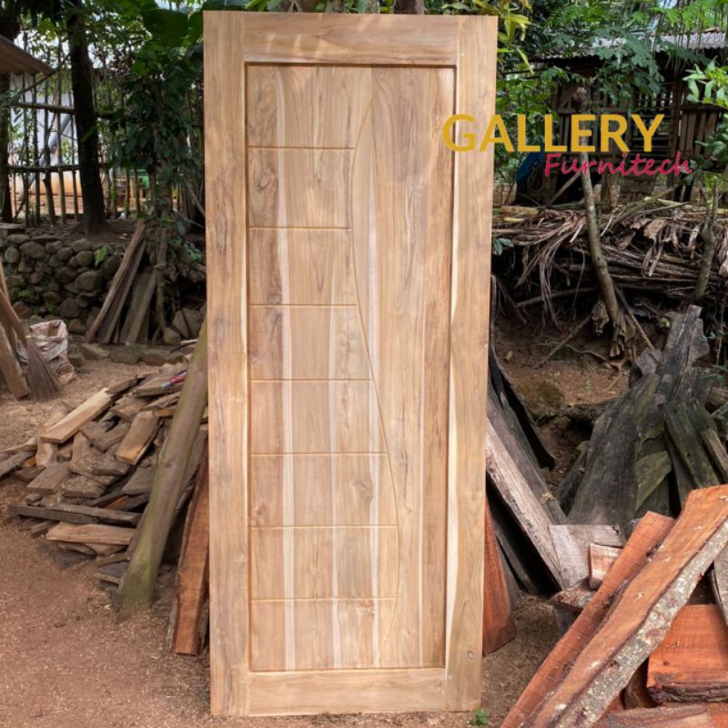 pintu kamar - pintu+ kusen - uk 80x200 kayu jati perhutani