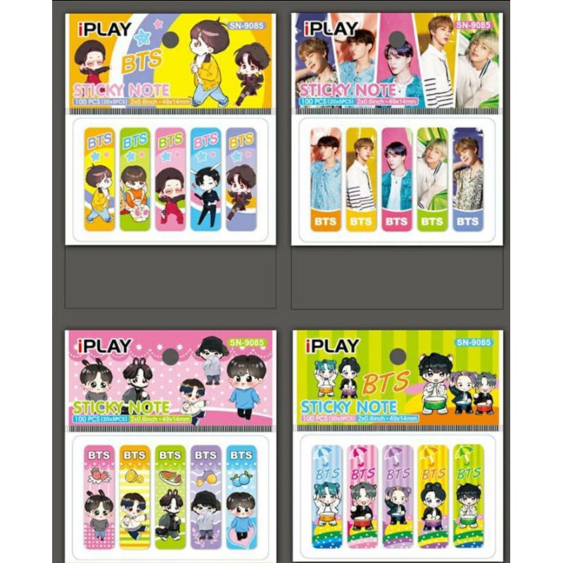 pembatas buku plastik/post it plastik/bookmark/sticky note PLASTIC-5