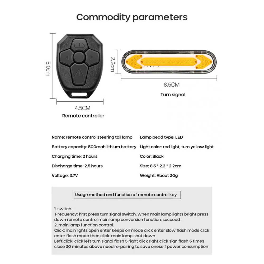 Machfally Lampu Belakang Sepeda Bike Taillights Wireless Remote BK600