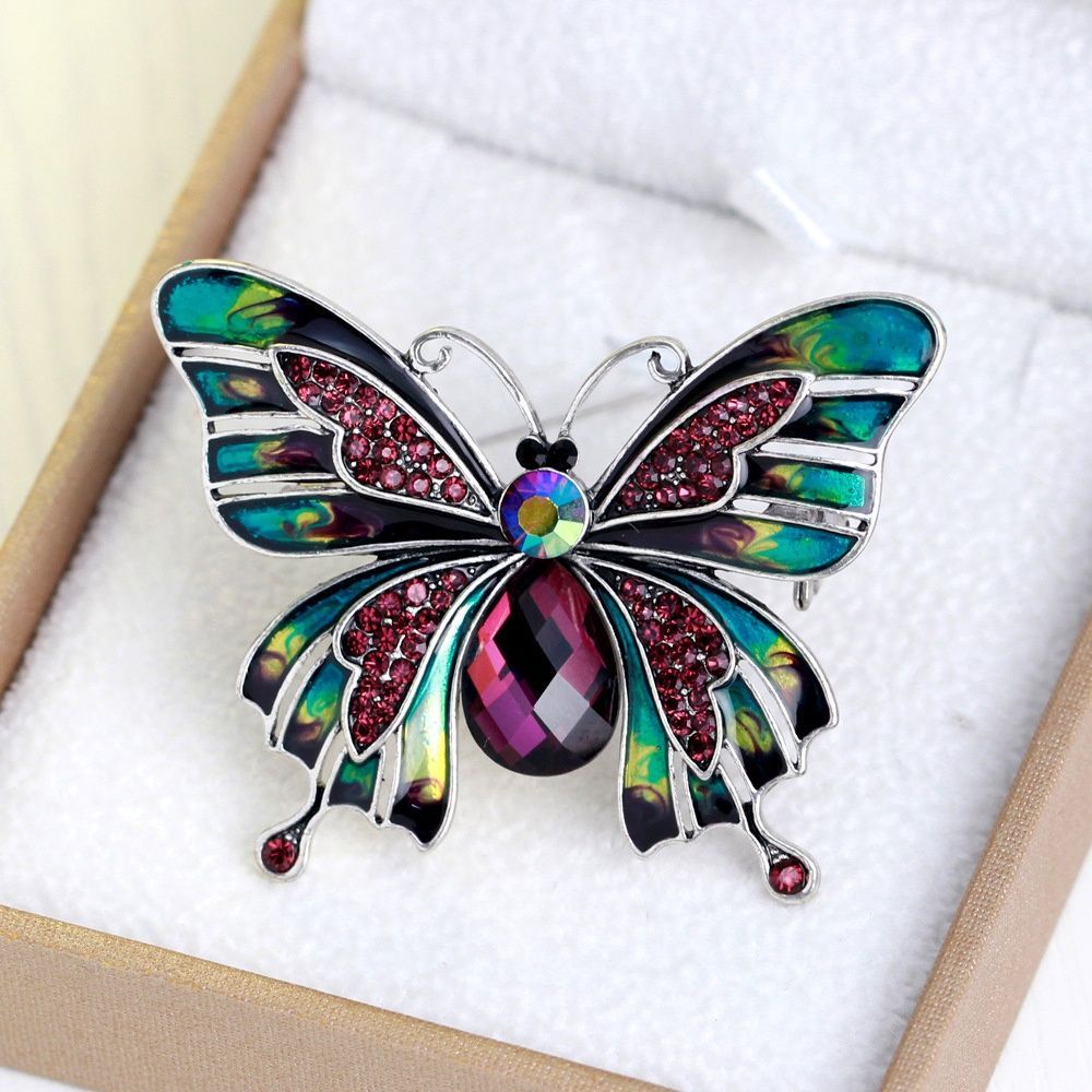 Bros Bentuk Kupu-Kupu Bahan Alloy Untuk Wanita Butterfly