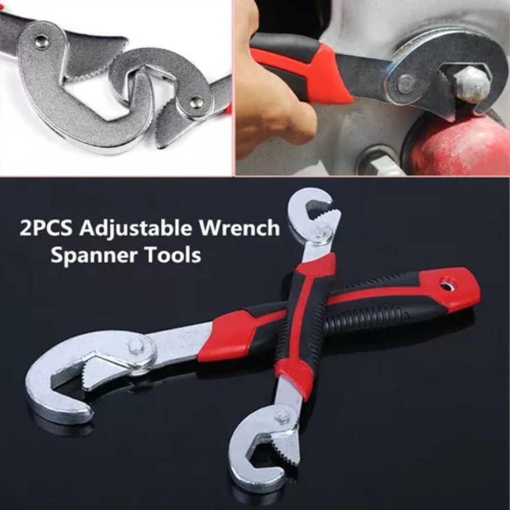 Snap N Grip 2 Set Kunci Inggris Serbaguna Universal Magic Wrench Spanner Tools