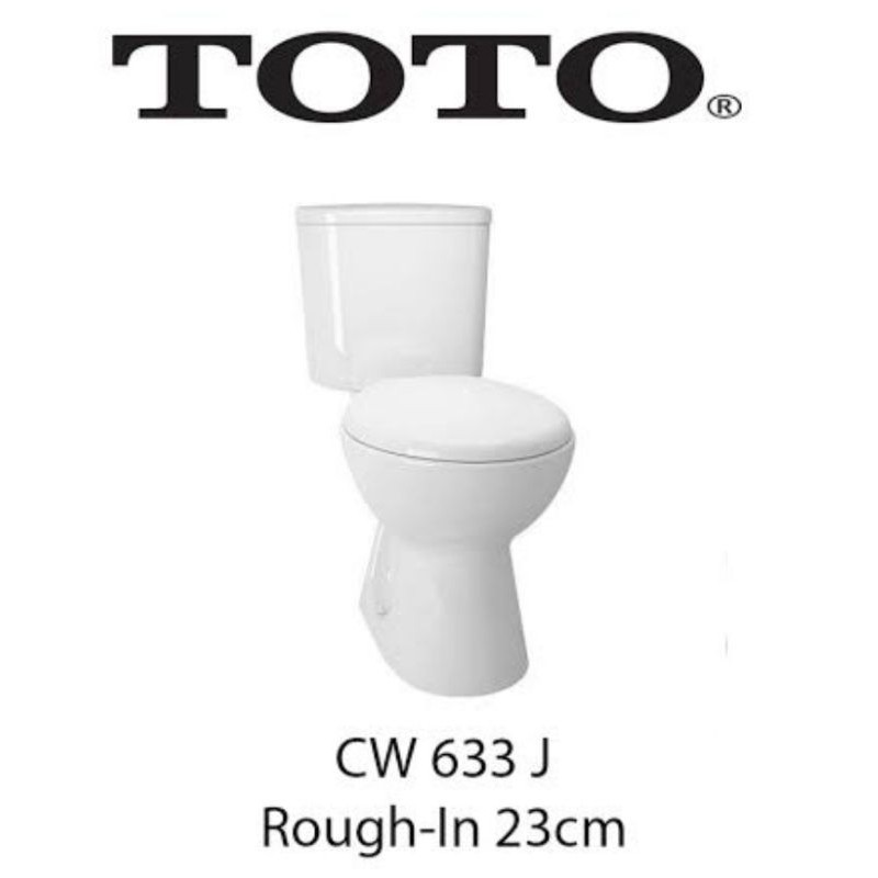 closet duduk komplit monoblok toto murah cw633 putih