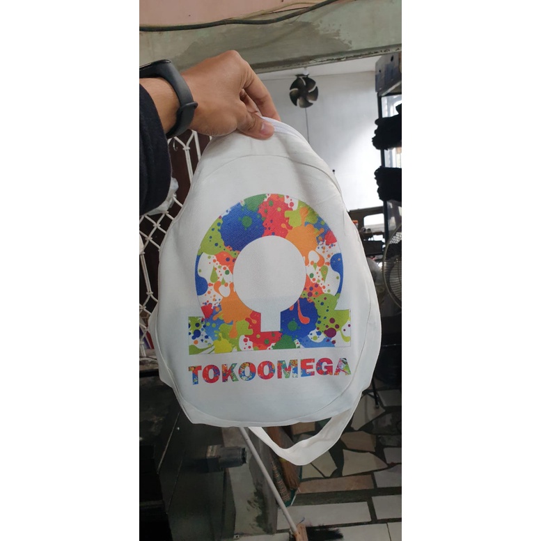 Totebag Circle Kekinian Korean Style . Tote Bag Bundar Bisa Custom Gambar Satuan