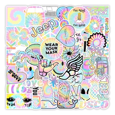 50 Pcs/set Colorful Summer Creative Graffiti Waterproof Luggage Piano Car Bike Stickers