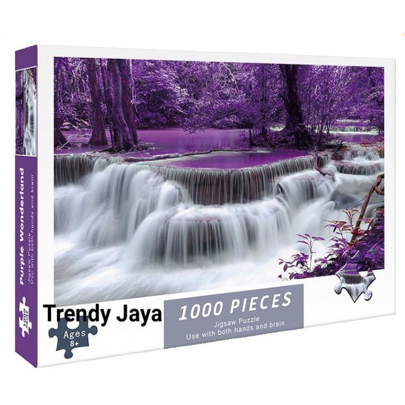 Puzzle 1000 Pcs Jigsaw Ukuran 50 X 75 Cm Ukuran Besar ( Purple Wonderland )