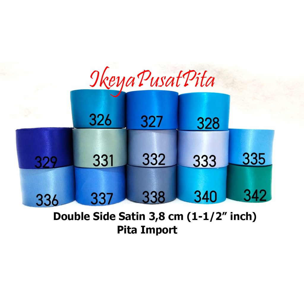 

(10 yard) Pita Satin Double Side Polos 3,8 cm (1-1/2" inch) | Pita import | Satin Ribbon 38 mm pg 6 | Toko Bahan Craft | Ikeya Pusat Pita