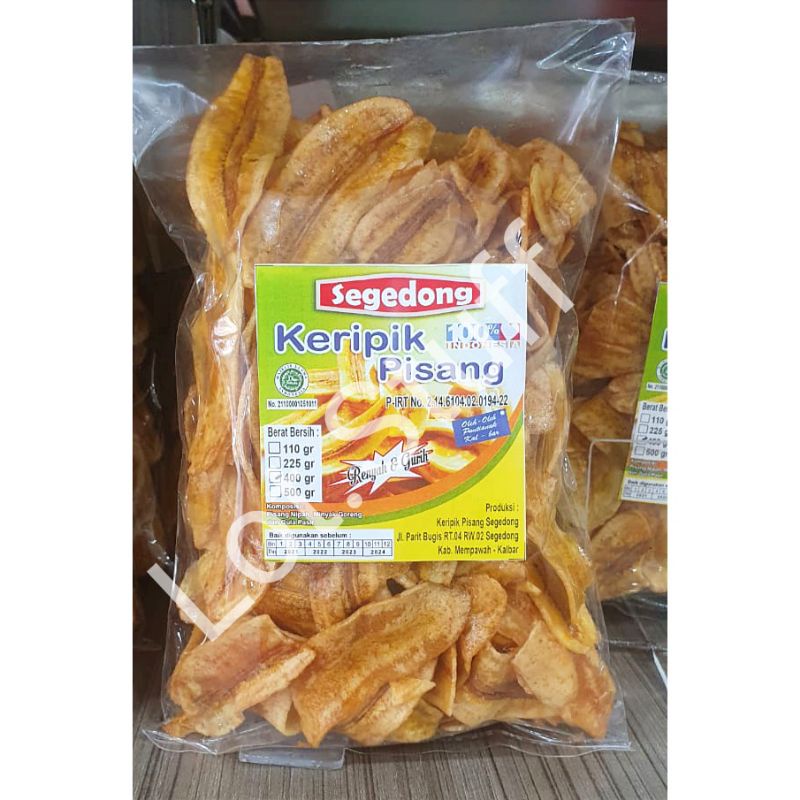 

Keripik Pisang Manis Khas Segedong/Pontianak Uk. Jumbo~Renyah Gurih