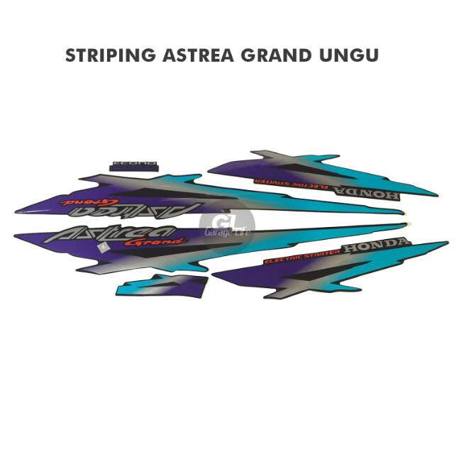 Striping Astrea Grand 1995 Ungu - Biru