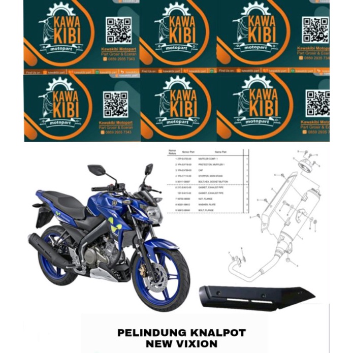 Pelindung Knalpot YAMAHA NEW VIXION ADVANCE (NVA - NVL)Cover Tutup / Penutup / Tameng /Kenalpot Vixi