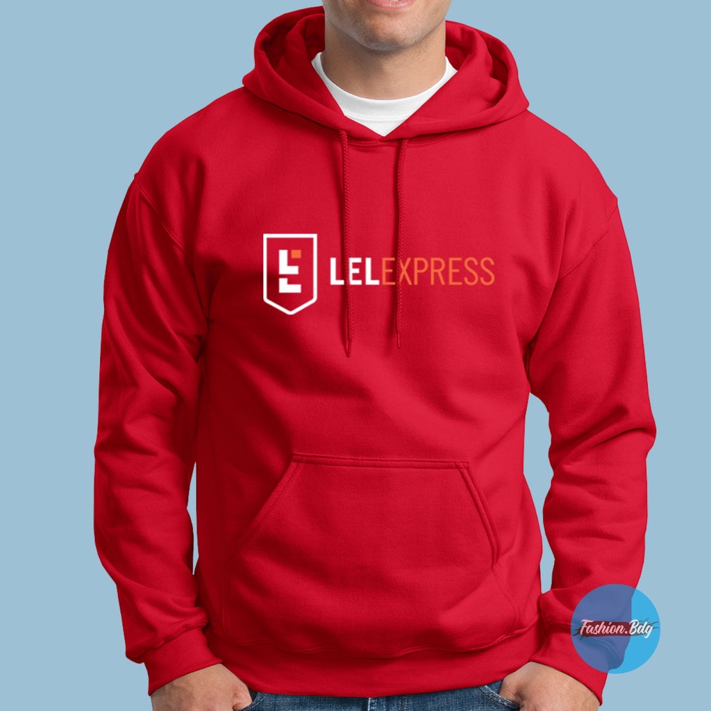 Sweater Pria LELExpress Bahan Fleece Tebal Warna Hitam Maroon Navy Abu Putih