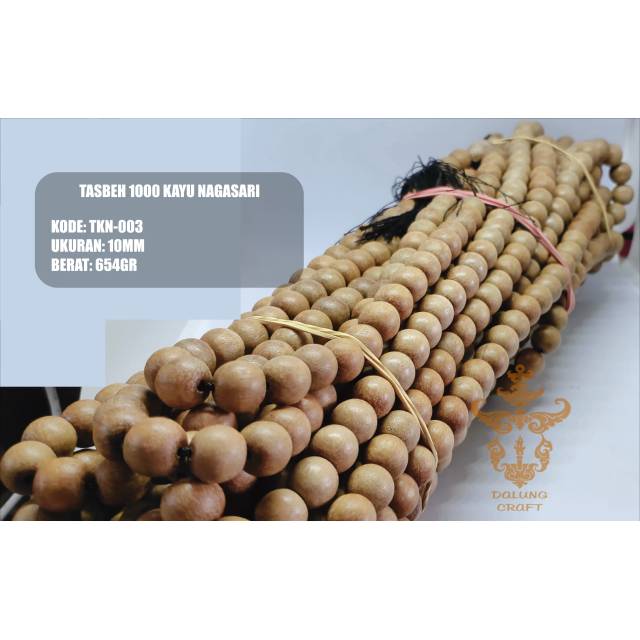 Tasbeh 1000 butir Kayu Nagasari