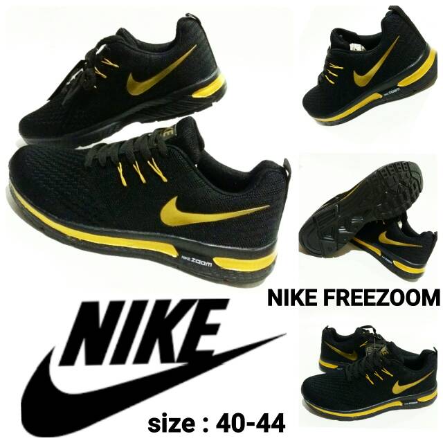 Sepatu Sneakers Nike Freezoom Man Black Gold Murah Dan Terbaru