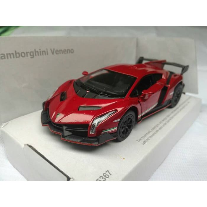 Lamborghini Veneno Merah (Diecast Miniatur Mobil 1/32 Kinsmart)